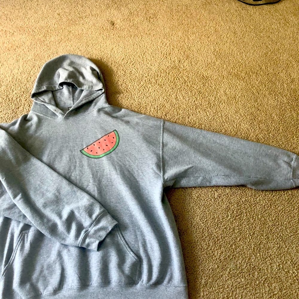 Grey hoodie w design| big & tall